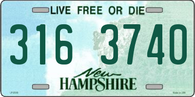 NH license plate 3163740