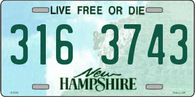 NH license plate 3163743