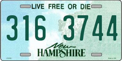 NH license plate 3163744