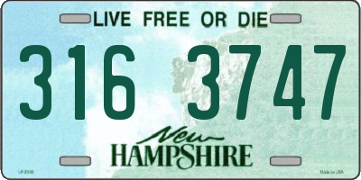 NH license plate 3163747