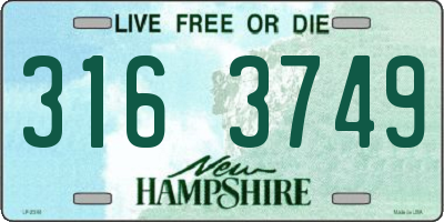 NH license plate 3163749