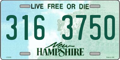 NH license plate 3163750