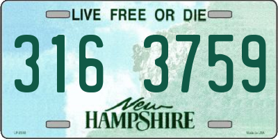 NH license plate 3163759