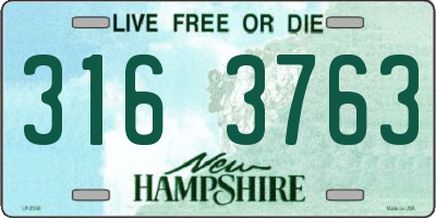 NH license plate 3163763