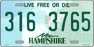NH license plate 3163765