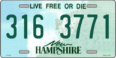 NH license plate 3163771