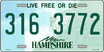 NH license plate 3163772