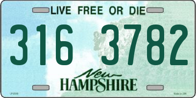 NH license plate 3163782