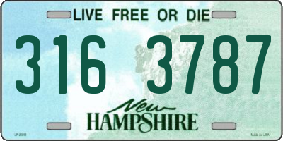 NH license plate 3163787