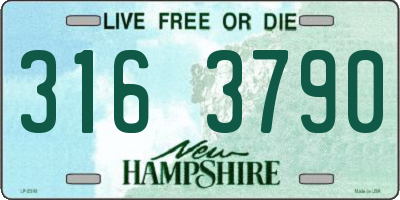 NH license plate 3163790