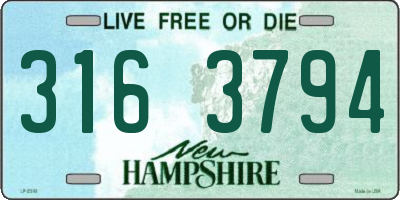 NH license plate 3163794