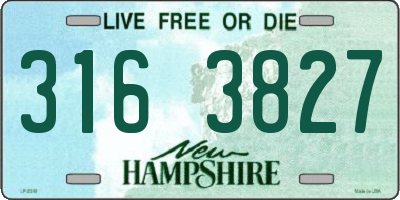 NH license plate 3163827