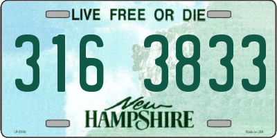 NH license plate 3163833