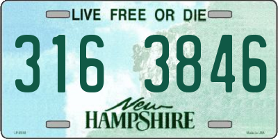 NH license plate 3163846