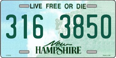 NH license plate 3163850