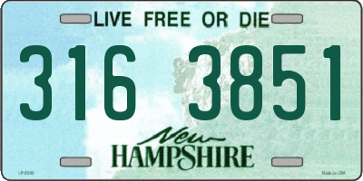 NH license plate 3163851
