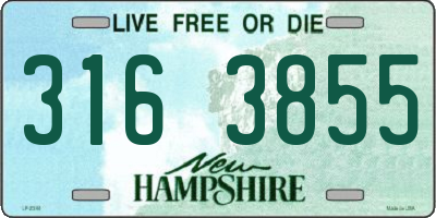 NH license plate 3163855