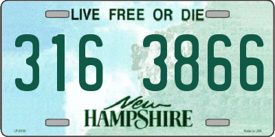 NH license plate 3163866