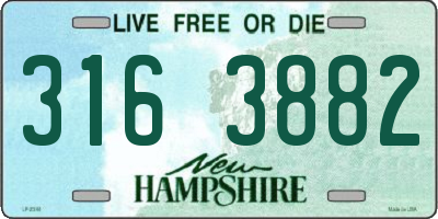 NH license plate 3163882