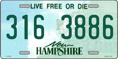 NH license plate 3163886