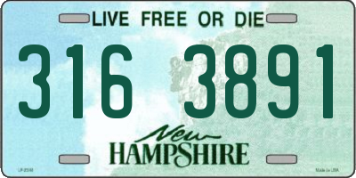 NH license plate 3163891