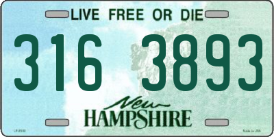 NH license plate 3163893