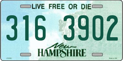 NH license plate 3163902