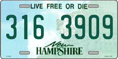 NH license plate 3163909