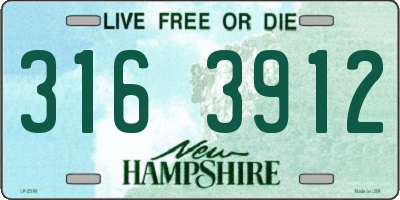 NH license plate 3163912