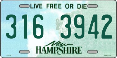 NH license plate 3163942