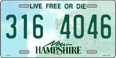 NH license plate 3164046