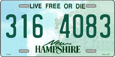 NH license plate 3164083