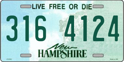 NH license plate 3164124
