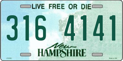NH license plate 3164141