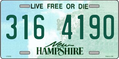 NH license plate 3164190