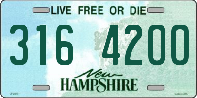 NH license plate 3164200