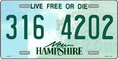 NH license plate 3164202