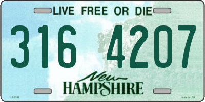 NH license plate 3164207