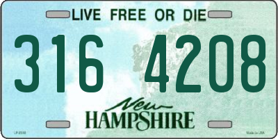NH license plate 3164208