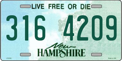 NH license plate 3164209