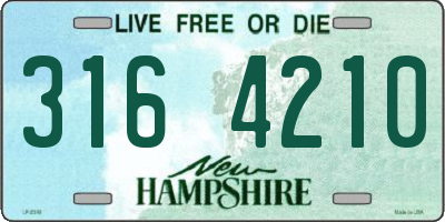 NH license plate 3164210