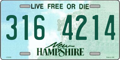 NH license plate 3164214