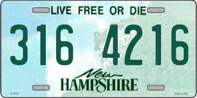 NH license plate 3164216