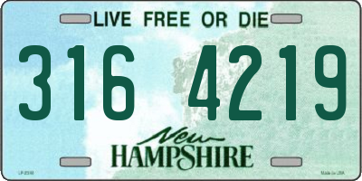 NH license plate 3164219