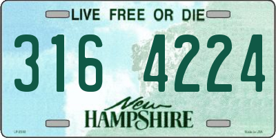 NH license plate 3164224