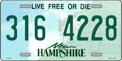 NH license plate 3164228