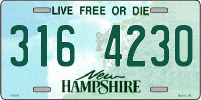 NH license plate 3164230
