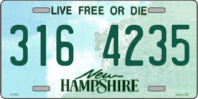 NH license plate 3164235