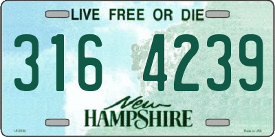 NH license plate 3164239