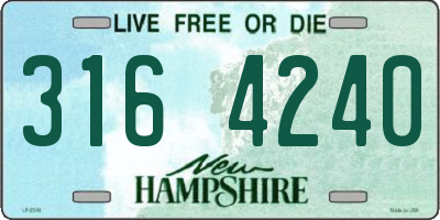 NH license plate 3164240